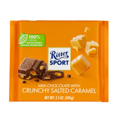 RITTER CRUNCHY SALTED CARAMEL 3.5 OZ BAR