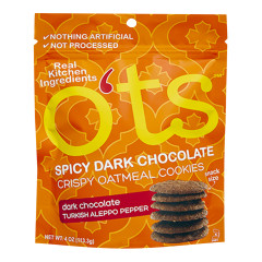 O'TS - SPICY DARK CHOCOLATE OATM COOKIES - 4OZ - PK6