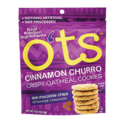 O'TS - CHURRO CON CHOCOLATE OATM COOKIES - 4OZ - PK6
