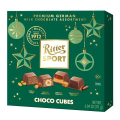 RITTER SPORT HOLIDAY CHOCO CUBES 6.04 OZ GIFT BOX