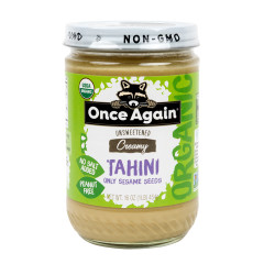 ONCE AGAIN - ORGCRMY TAHINI NO SALT UNSWEETE - 16OZ