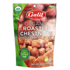GALIL - ORGANIC ROASTED CHESTNUTS - 3.5OZ - PK24