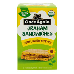 ONCE AGAIN - ORG SUNFLOWER GRAHAM SANDWI - 7.95OZ