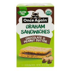 ONCE AGAIN - ORG CHOCOLATE PEANUT BUTTER BUTTERED GRAIN SANDW - 7.95OZ