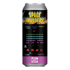 SPACE INVADERS PLUM SODA 16 OZ CAN
