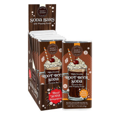 NANCY ADAMS SODA BAR MILK CHOCOLATE ROOT BEER WITH POPPING CANDY 1.75 OZ