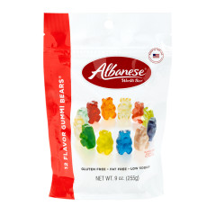 ALBANESE 12 FLAVOR GUMMI BEARS 9 OZ POUCH