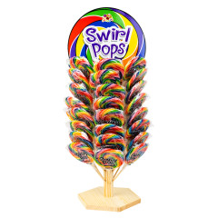 SWIRL POPS RAINBOW COLORS 3 OZ WITH WOODEN TREE
