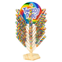 TWISTY UNICORN POPS RAINBOW COLORS 3 OZ WITH WOODEN TREE