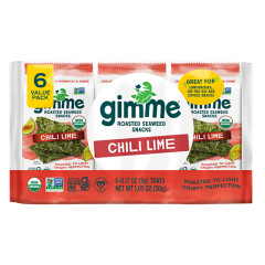 GIMME - CHILI LIME SEAWEED SNACKS (6CT) - 1.05OZ