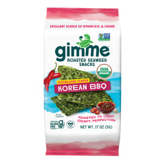 GIMME - KOREAN BARBECUE SEAWEED SNACKS SINGL - 0.32OZ