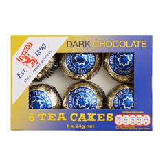 TUNNOCK'S HOLIDAY DARK CHOCOLATE TEA CAKES 5.1 OZ BOX