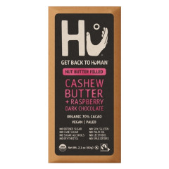HU CHOCOLATE DARK CASHEW BUTTER & RASP BAR 2.1 OZ