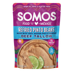 SOMOS - PINTO REFRIED BEANS BEEF TALLOW - 10OZ