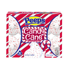 PEEPS CANDY CANE CHICKS 10 PIECE 3 OZ TRAY