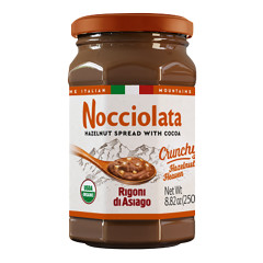RIGONI NOCCIOLATA CRUNCHY HAZELNUT SPREAD 8.82 OZ JAR