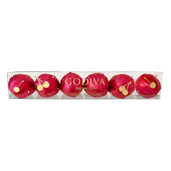 GODIVA HOLIDAY 6 PC CHERRY CORDIAL 3 OZ ACETATE