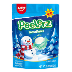PEELERZ GUMMY SOUR SNOWFLAKES 6 OZ BAG