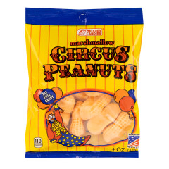 MELSTER MARSHMALLOW CIRCUS PEANUTS 4 OZ PEG BAG