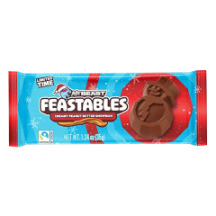 FEASTABLES SNOWMAN CUP PEANUT BUTTER 1 PIECE 1.24 OZ