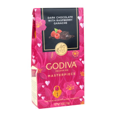 GODIVA - MASTERPIECE - DARK CHOCOLATE RASPBERRY - 4OZ