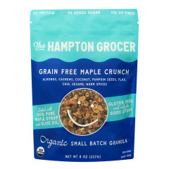 THE HAMPTON GROCER ORGANIC GRAIN FREE MAPLE CRUNCH 8 OZ POUCH