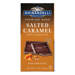 GHIRARDELLI INTENSE DARK CHOCOLATE SEA SALT CARAMEL CASCADE 3.5 OZ BAR