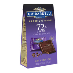 GHIRARDELLI INTENSE DARK CHOCOLATE 72% TWILIGHT SQUARE 4.1 OZ POUCH