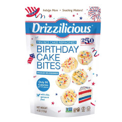 DRIZZILICIOUS - 250 ANNIVER BDAY CAKE BITES - 4OZ