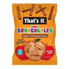 THAT'S IT APPLE & CINNAMON CRISPS FRUIT CRUNCHABLES 0.35 OZ BAG