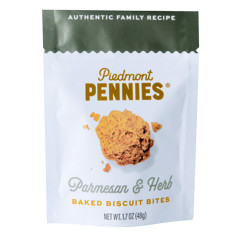 PIEDMONT PENNIES - PARMESAN & HERB CRACKERS - 1.7OZ