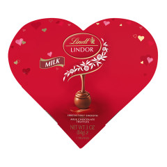 LINDT LINDOR MILK CHOCOLATE 3 OZ HEART BOX