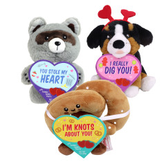 FRANKFORD VALENTINE&rsquo;S ASSORTED S&rsquo;MORE AND DOODLE DOG PLUSH WITH GUMMIES 1 OZ