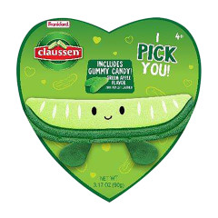 CLAUSSEN PICKLE PLUSH & 3.17 OZ HEART BOX