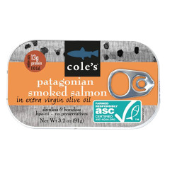 COLE'S SMOKED SALMON IN OLIVE OIL 3.2 OZ