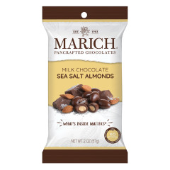 MARICH MILK CHOCOLATE SALTED ALMONDS 2.3 OZ