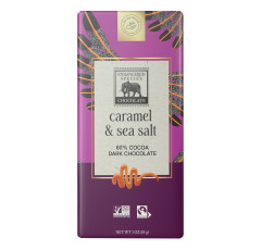 ENDANGERED SPECIES DARK CHOCOLATE WITH CARAMEL AND SEA SALT 3 OZ BAR