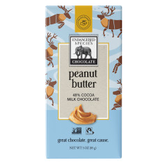 ENDANGERED SPECIES FUDGY PEANUT BUTTER MILK CHOCOLATE BAR 3 OZ