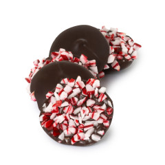 NASSAU CANDY DARK CHOCOLATE NONPAREILS WITH CRUSHED PEPPERMINT