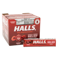 HALLS CHERRY COUGH DROPS
