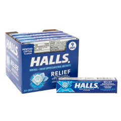 HALLS MENTHOL COUGH DROPS