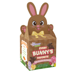 CLEVER CANDY MILK CHOCOLATE BUNNIES 5 OZ BUNNY GABLE BOX