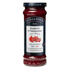 ST. DALFOUR RED RASPBERRY POMEGRANATE PRESERVES 10 OZ JAR