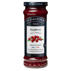 ST. DALFOUR RED RASPBERRY PRESERVES 10 OZ JAR