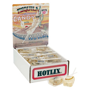 Hotlix Tequila Flavored Sugar Free Lollipop with Worm