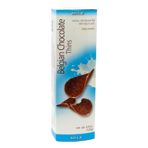 Belgian Chocolate Thins Milk Chocolate 4.4 Oz | Nassau Candy