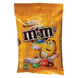 M & M Chocolate Candies, Peanut, Large Bag, Packaged Candy