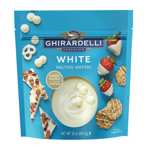 GHIRARDELLI White Vanilla Flavored Melting Wafers, 10 OZ Bag