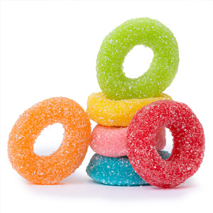 Froot Loops Gummies: Gummy candy inspired by the fruity breakfast cereal.