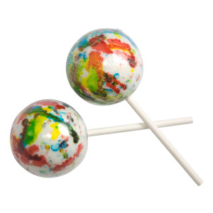 Clever Candy Jawbreaker on a Stick 2.25 Inches Wrapped | Nassau Candy